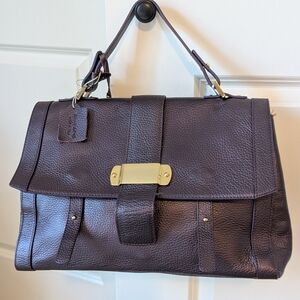 Elegant Purple Leather Handbag